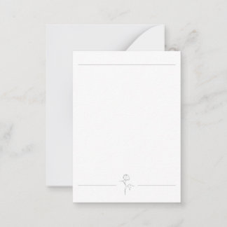 Correspondance Carte pour notes de dessin de ligne botanique