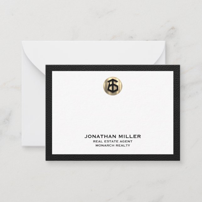 Correspondance Carte pour notes de l'agent immobilier personnalis (Devant)