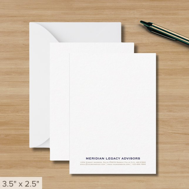 Correspondance Carte simple de notes professionnelles typographiq (Créateur téléchargé)