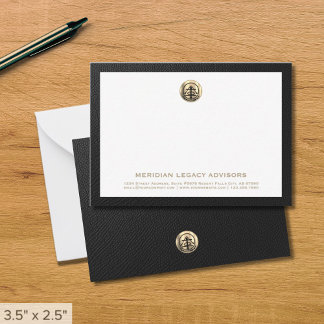Correspondance Classic Gold Seal Logo Carte de notes d'affaires