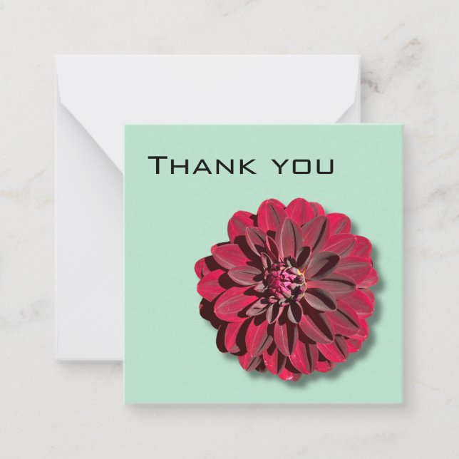 Correspondance Dahlia Carte de remerciements (Devant)