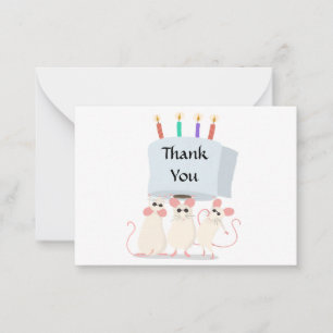 Correspondance Drôle Carte de remerciements de souris