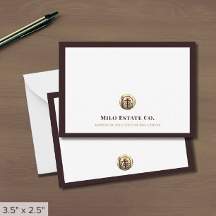 Correspondance Élégante carte de logo or professionnel