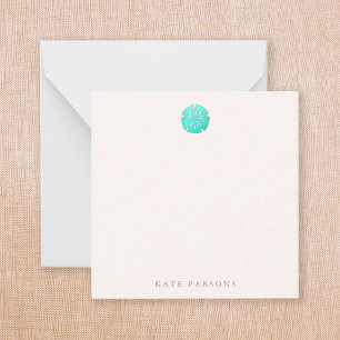 Correspondance Elégante carte de note pour sable turquoise