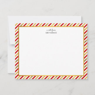 Correspondance Élégante carte de remerciement de vacances personn