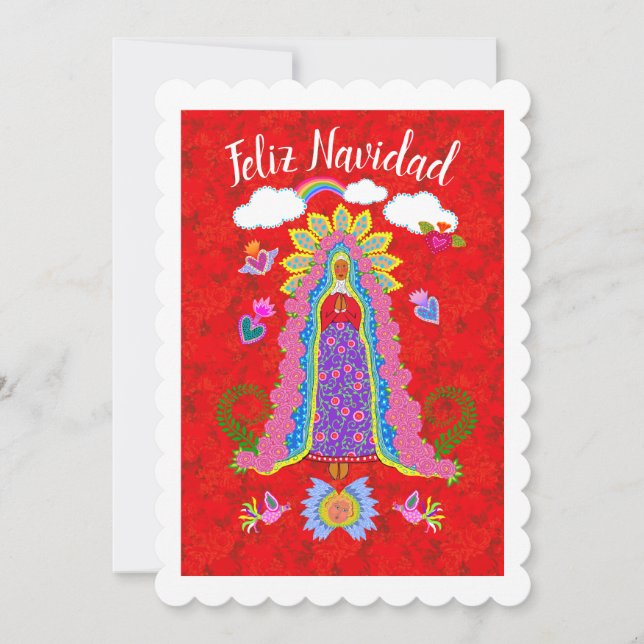 Correspondance Feliz Navidad Lady de Guadalupe Carte Appartement  (Devant)