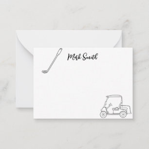 Correspondance Golf sur le thème avec le nom pour la carte de not