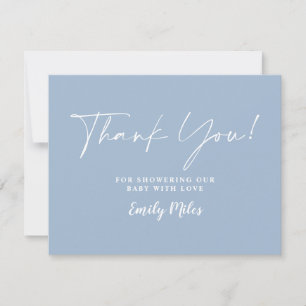 Correspondance Hiver Dusty Blue Carte de remerciements