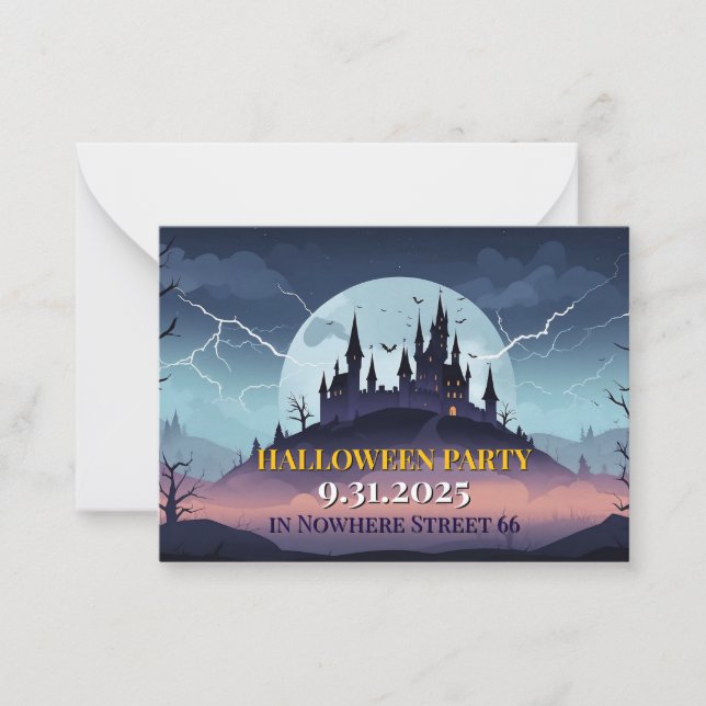 Correspondance Illustration de la carte d'invitation Halloween Ca (Devant)