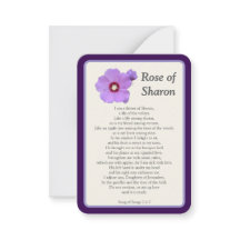 "Je vous ai prié aujourd'hui" Rose de Sharon Carte