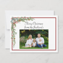 Joyeuse carte de Noël avec photo familiale