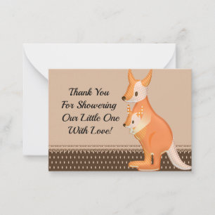 Correspondance Kangaroo Maman Et Son Bébé Carte de remerciements