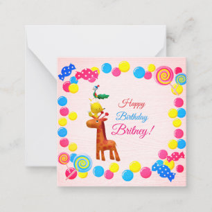 Correspondance Kawaii Animal Tower Anniversaire Carte de billet p