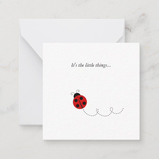 Correspondance Ladybug - Carte de notes Merci (Devant)