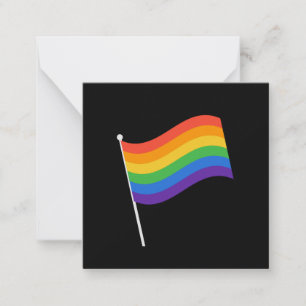 Correspondance LGBT+pride. Carte de note de drapeau Rainbow