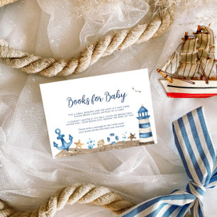 Correspondance Livres de Baby shower nautique pour carte bébé