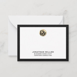 Correspondance Logo de conseil Gold personnalisable Carte pour no
