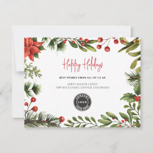 Correspondance Logo personnalisé Carte de vacances de Noël d'affa