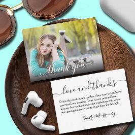 Correspondance Merci de graduation photo Petite carte de note