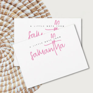 Correspondance Nom de script moderne carte blanche