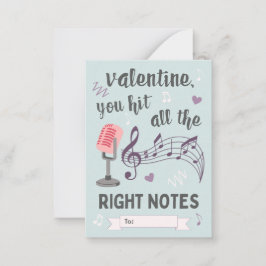 Correspondance Notes de droite Carte de note de la Saint Valentin