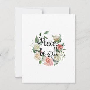 Correspondance Paix être encore Bible Verse Carte de voeux