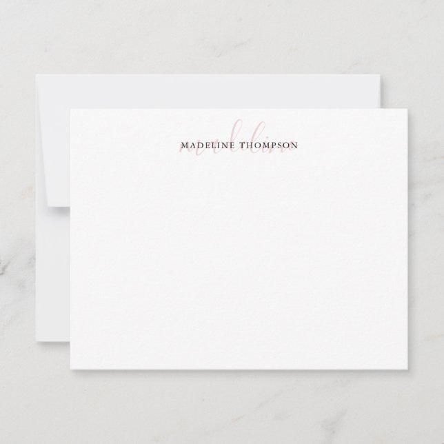 Correspondance Script rose pâle avec carte de note de texte super (Devant)