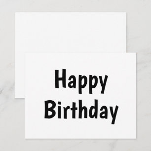 Correspondance simple carte de calligraphie d'anniversaire heureu