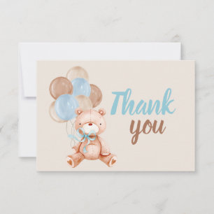 Correspondance Teddy Bear Boy Merci Carte de note