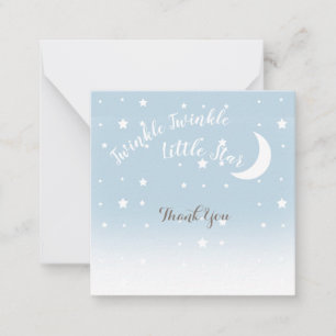 Correspondance Twinkle petit étoile bleu merci carte de note