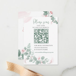 Correspondance Un RSVP de mariage avec carte de boîtier de code Q