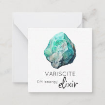 *~* Variscite Elixir Stone AP64 Carte de note plat