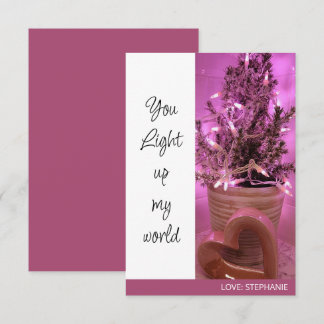 Correspondance Vous Éclairez Mon Monde Carte de la Saint-Valentin