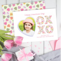 XOXO Heart Photo Salle de classe Carte de Saint-Va