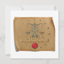 ZODIAQUE - Balance - Carte de vœux personnalisée