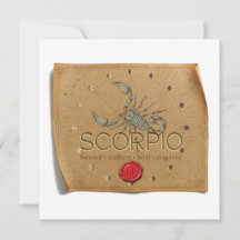 ZODIAQUE - Scorpion - Carte de vœux personnalisée