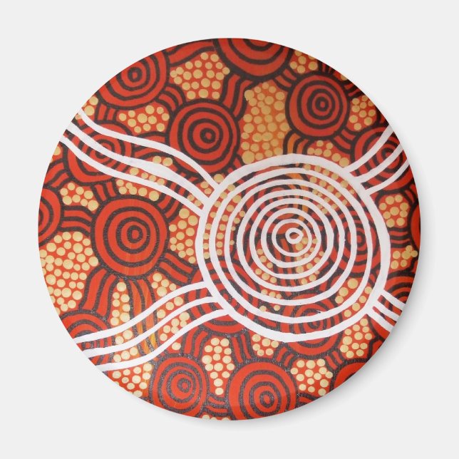 Corroboree II Aborigine Art Magnet (Vorne)