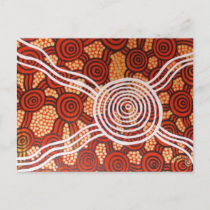 Corroboree II Aborigine Art Postkarte