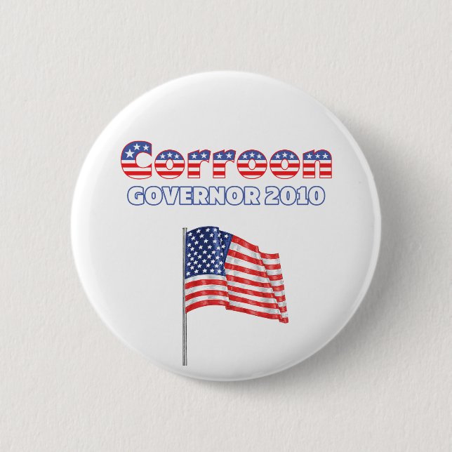 Corroon patriotische Wahlen Flagge-2010 Button (Vorderseite)