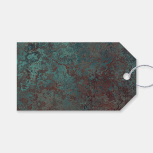 Corrosion "cuivre" étiquettes cadeaux vert retour