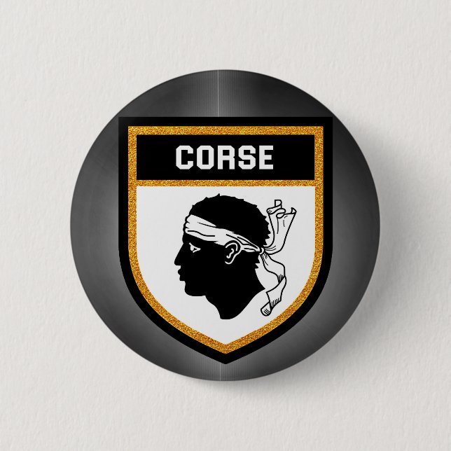 Corse Flagge Button (Vorderseite)