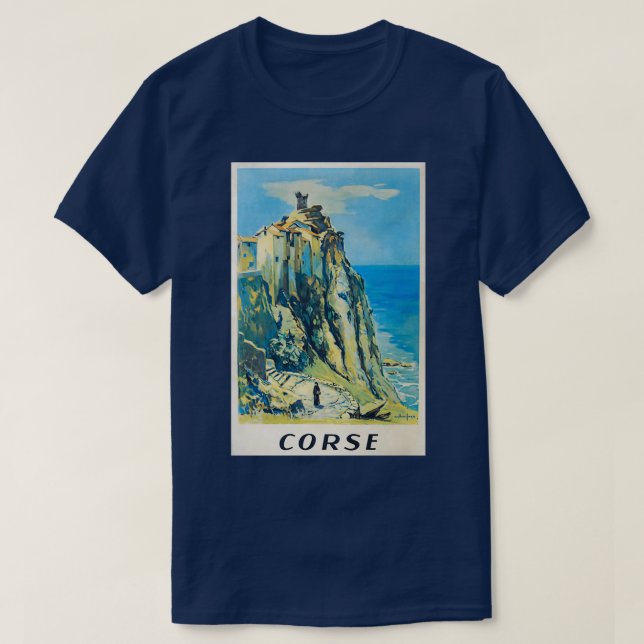 Corse Vintage Reiseposter T-Shirt (Design vorne)