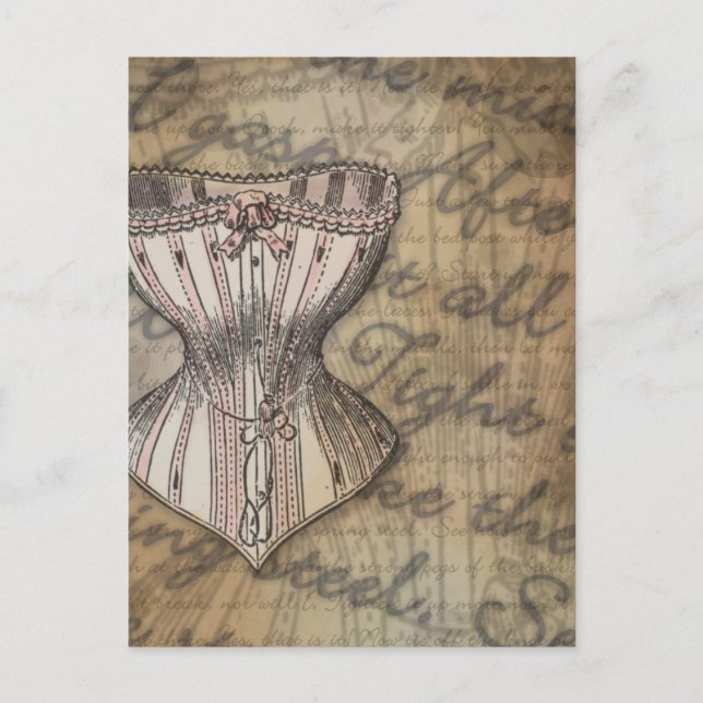 Corset Collage Postkarte (Vorderseite)