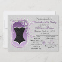 corset noir élégant invitation de la fête de bache