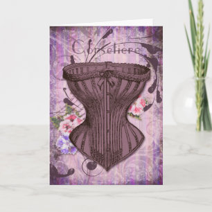 Corsetiere I Korsettillustrations-Grußkarte Karte