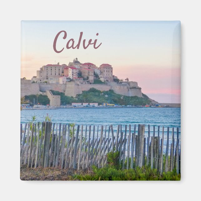 Corsica Calvi Sunset Souvenir Magnet (Vorne)