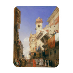 Corso Sant'Anastasia, Verona (Öl auf Platte) Magnet