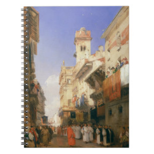 Corso Sant'Anastasia, Verona (Öl auf Platte) Notizblock