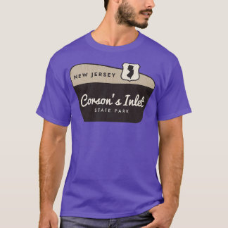 Corsons Inlet Staat Park New Jersey Begrüßungszeic T-Shirt