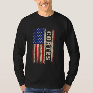 CORTES Nachname Shirt CORTES Name American Flag